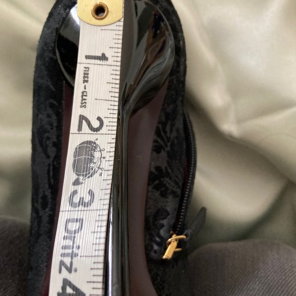 🌟HOST PICK🌟 Gucci Noah Brocade Black Leather Suede Ankle Boots Booties Size 36 - Picture 12 of 16